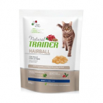 Natural Trainer Hairball Adult With Chicken kuivtoit t&auml;iskasvanud kassidele kanaga karvapallide v&auml;ljutamiseks, 300 g
