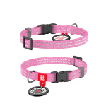 WAUDOG sukkp&uuml;ksid koertele QR-passiga, helkuriga, valmistatud taaskasutatud puuvillast, XS, 20-30 cm x 10 mm, roosa