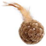 Magic Cat Toy Ball With Feathers And Catnip Mix m&auml;nguasi kassidele, sulgedega ja kassipipraga, 14 cm