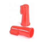 Camon Dental Finger Brush lemmikloomade hammaste puhastamiseks, punane, 2 tk