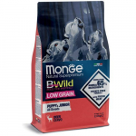 Monge BWild Low Grain All Breeds Puppy & Junior Deer t&auml;ielik teraviljavaba kuivtoit kutsikatele ja noortele koertele hirve- ja madala teravilja sisaldusega, 12 kg