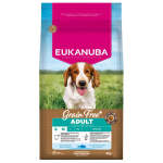 Eukanuba Adult Small & Medium Grain Free Ocean Fish kuivtoit t&auml;iskasvanud v&auml;ikestele ja keskmistele koertele, teraviljavaba, ookeanikalaga, 3 kg
