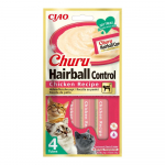 Inaba Churu juuksepallide kontrolli kana p&uuml;ree kassidele, karvapallide vastu, 4x14 g