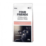 Four Friends Sterilized Grain Free kuivtoit steriliseeritud/kastreeritud kassidele pardi, kalkuni ja kanaga, 2 kg