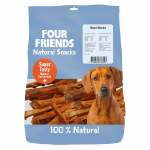 Four Friends Natural Snacks Beef Sticks kuivatatud veisenahk, looduslik maius koertele, 800 g