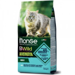 Monge BWILD CAT Grain Free ADULT Cod Fish With Potatoes And Lentils teravaba kuivtoit t&auml;iskasvanud kassidele tursa, kartuli ja l&auml;&auml;tsedega, 1,5 kg