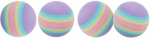 Trixie Set Of Rainbow Balls m&auml;nguasi kassile, vahtplastist pallid, 3.5 cm, 4 tk