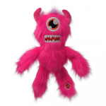 Dog Fantasy Toy Monsters Scarecrow Squeaky One-Eyed Furry Pink pl&uuml;&uuml;sist m&auml;nguasi koertele koos piiksuja, roosa, 35 cm