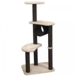 Magic Cat Scratching Tree Sabina kassipuu pesaga ja kraapimispostidega, beež ja must, 55x40x125 cm