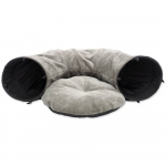 Magic Cat Tunnel Plush U Shape With Cushion Grey tunnel kassidele pehme magamiskohaga, hall, 95x26 cm
