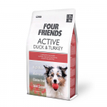 Four Friends Active Duck & Turkey gluteenivaba kuivtoit tundlikele ja aktiivsetele koertele pardi- ja kalkunilihaga, 3 kg