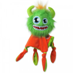Dog Fantasy Toy Monsters Scarecrow Whistling Furry Green With Blanket pl&uuml;&uuml;sist m&auml;nguasi koertele, pehme, koos piiksuja, 28 cm