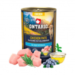 Ontario Adult Chicken Pate With Blueberry Flavor konservid koertele kanapasteedi ja mustikatega, 400 g