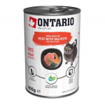 Ontario Beef With Salmon Flavoured With Spirulina konservtoit t&auml;iskasvanud kassidele, 400 g