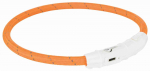 Trixie Flash Light Ring USB helkurkaelarihm koertele, oranž, XS-S, 35 cm/&oslash; 7 mm