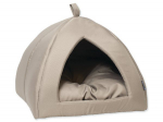 Dog Fantasy Igloo With Cushion Basic Grey maja kassidele ja v&auml;ikestele koertele, eemaldatava padjaga, 62 cm