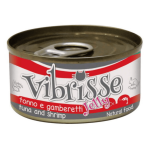 Vibrisse Jelly Tuna & Shrimp m&auml;rgtoit t&auml;iskasvanud kassidele tuunikala ja krevettidega, 70 g