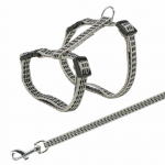 Trixie Harness with Lead, Reflecting 22/42cm/10mm, Lead 1.20m rakmed rihmaga kassidele, helkuriga, nailon