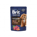 Brit Premium By Nature Beef&Carrot In Gravy konservtoit koertele, veiseliha ja porgandiga kastmes, 85 g