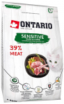 Ontario Cat Sensitive Derma madala teraviljasisaldusega kuivtoit t&auml;iskasvanud kassidele pardi ja lambalihaga, tundlikule seedimisele ja nahale, 400 gr