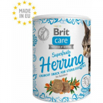 Brit Care Cat Snack Superfruits Herring teraviljavaba t&auml;iends&ouml;&ouml;t kassidele, heeringa ja astelpajuga, 100 g