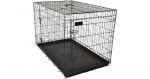 Flamingo EBO M metallpuur koertele kahe uksega, kokkupandav, must, 47x77x55 cm