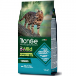 Monge BWild Cat Grain Free Sterilised Tuna With Peas kuivtoit steriliseeritud kassidele tuunikala ja hernsetega, 1.5 kg