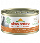 Almo Nature HFC Natural Kana juustuga m&auml;rgtoit t&auml;iskasvanud kassidele kana ja juustuga, 70 g