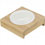 Trixie keraamiline kauss bambusrestiga, valge/ecru, 0.25 l, &oslash; 12 cm