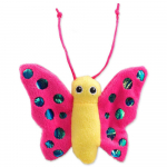 Magic Cat Plush Butterfly With Catnip Mix pl&uuml;&uuml;sist m&auml;nguasi kassidele kassim&uuml;ndiga, 13 cm