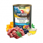 Ontario Adult Monoprotein Duck Pate With Pumpkin konservid t&auml;iskasvanud koertele pardi ja k&otilde;rvitsaga, 400 g