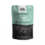 Four Friends Sterilized Lamb konservid kassidele lambalihaga kastmes, 85 g