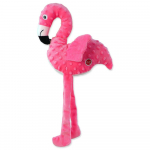 Dog Fantasy Recycled Toy Flamingo Vile ja saisevate tiibadega pehme m&auml;nguasi koertele, 49 cm