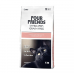 Four Friends Sterilized Grain Free teraviljavaba kuivtoit steriliseeritud/kastreeritud kassidele pardi, kalkuni ja kanaga, 6 kg