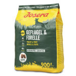 Josera Poultry&Trout teraviljavaba kuivtoit v&auml;ga aktiivsetele koertele, linnulihaga ja forelliga, 900 g