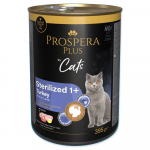 Prospera Plus konservid kassidele, liha pasteet, steriliseeritud 1+, kalkuni ja lambaga, 395 g