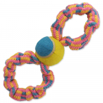 Dog Fantasy pol&uuml;puuvillane k&ouml;is-m&auml;nguasi koertele koos tennispalliga, 27 cm