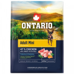 Ontario Adult Mini Chicken & Sweet Potatoes teraviljavaba kuivtoit t&auml;iskasvanud v&auml;ikest t&otilde;ugu koertele kanaga ja bataadiga, 2,25 kg