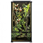Repti Planet klaasterrarium kahekordsete esipaneeli ustega ja ventilatsiooniga, 45x45x90 cm