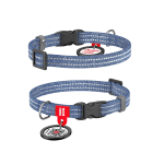 WAUDOG P-Series koerarihm QR-passiga, taaskasutatud puuvill, helkur, XS, tumesinine, 20-30 cm x 10 mm