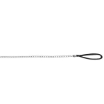 Trixie Chain Leash With Nylon Hand Loop, ketiga rihm koertele nailonk&auml;epidemega, must, 1.00 m/3.0 mm