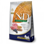 Farmina N&D Low Grain Adult Mini lambaliha, mustikaga kuivtoit t&auml;iskasvanud v&auml;ikest t&otilde;ugu koertele, 800 g