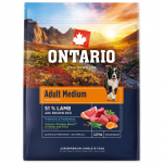 Ontario Adult Medium Lamb & Brown Rice kuivtoit t&auml;iskasvanud keskmist t&otilde;ugu koertele lambalihaga ja pruuni riisiga, 2,25 kg