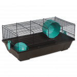 Plaček Cage Viktor black, accessories blue, puur k&auml;&auml;bus-hamstritele ja hiirtele, 50.5x28x21 cm