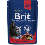 Brit Premium Cat Pouch Beef Stew & Peas konservid t&auml;iskasvanud kassidele veiseliha ja herneste, 100 g