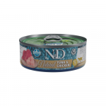 Farmina N&D Natural Cat Tuunikala, Kana konservid t&auml;iskasvanud kassidele tuunikala ja kanaga, 70 g