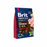 Brit Premium By Nature Adult L kuivtoit suurte t&otilde;ugude koertele kanaga, 3 kg