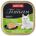 Animonda Vom Feinsten Adult Turkey, Chicken Breast And Herbs m&auml;rgtoit kassidele kalkuni, kanarind ja &uuml;rdid, 100 g