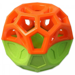 Dog Fantasy Squeaking Square Orange Up/Green m&auml;nguasi koertele vilega, oranž, roheline, 8,5 cm