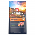 Ontario Mini & Medium Weight Control Turkey & Brown Rice kuivtoit t&auml;iskasvanud v&auml;ikestele ja keskmistele koertele kaalukontrolliks, 6,5 kg